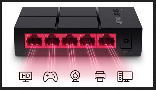 MS105G SWITCH MERCUSYS 5 PUERTOS 10-100-1000