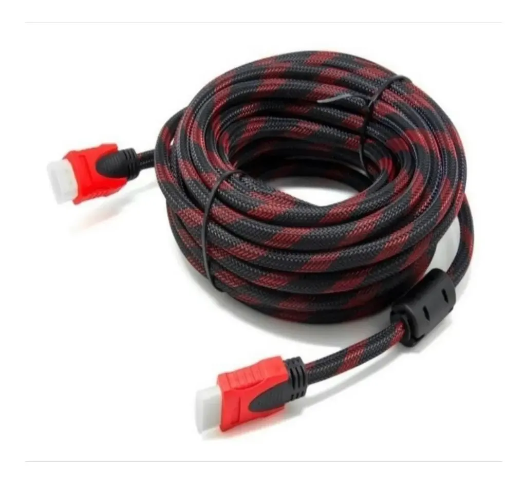 Extensión Cable HDMI 25 Metros Mallado Punta Dorada Doble Filtro Nuevo