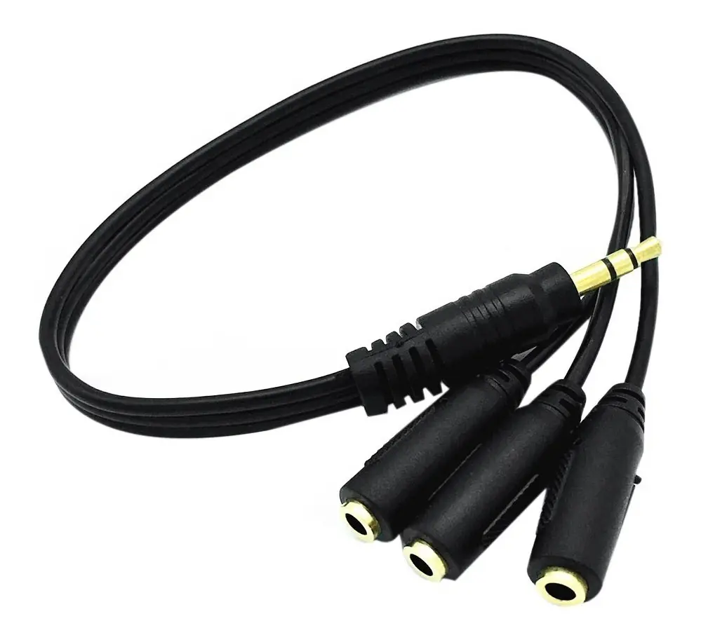 Cable De 3.5 Mm Stereo 1 Macho A 3 Hembras