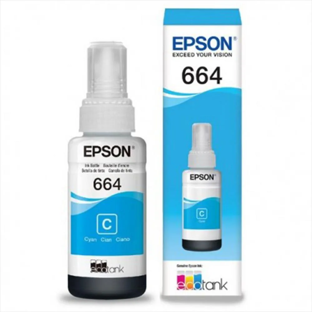 Botella De Tinta Epson 664 Cyan