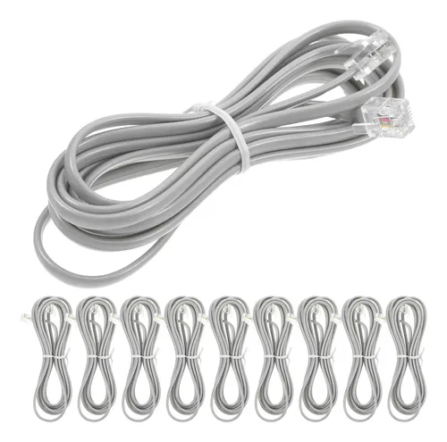 CABLE PARA CADA REGISTRADORA - RJ 11 COLOR GRIS