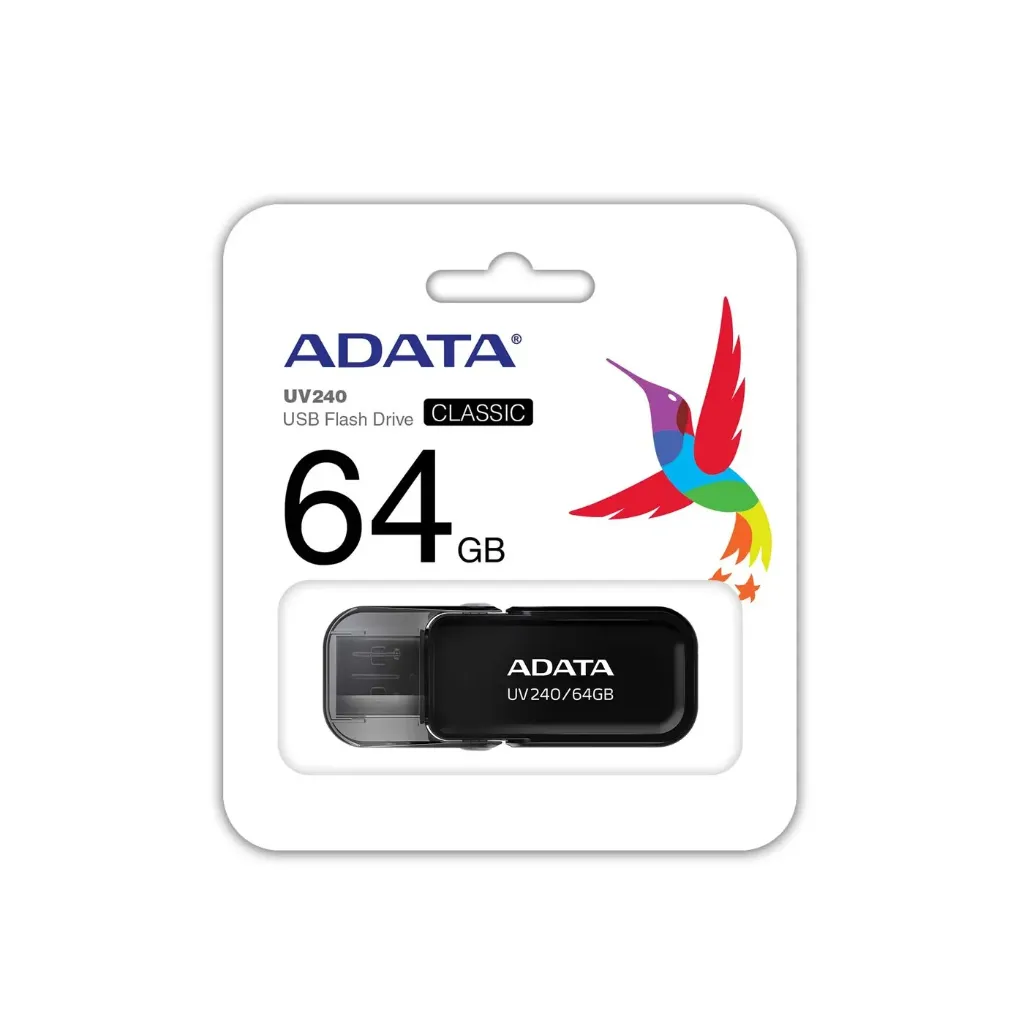 USB ADATA UV 240 (64GB) 2.0 AUV240 negro