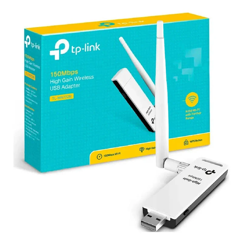 [TL-WN722N] ADAPTADOR USB INALÁMBRICO DE ALTA GANANCIA 150MBPS TL-WN722N