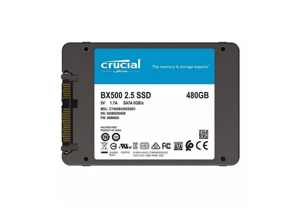 SSD 480GB CRUCIAL BX500 3D NAND