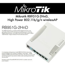 [Rb951ui-2hnd] RouterBoard Microtik Rb951ui-2hnd 128 Mb de RAM